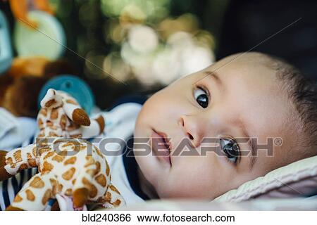 Close up of Mixed Race baby boy View Large Photo Image Stock Photograph - Close up of Mixed Race baby boy. Fotosearch