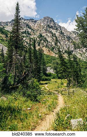 Stock Photography - Dirt path in mountains. Fotosearch