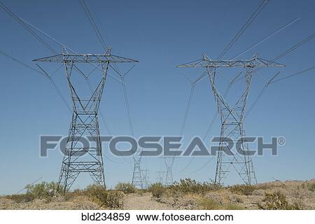 Electricity pylons and wire View Large Photo Image Stock Photo - Electricity pylons and wire. Fotosearch