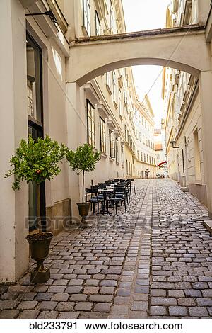 "Empty cobblestone street, Vienna, Austria" View Large Photo Image Stock Image - "Empty cobblestone street, Vienna, Austria". Fotosearch