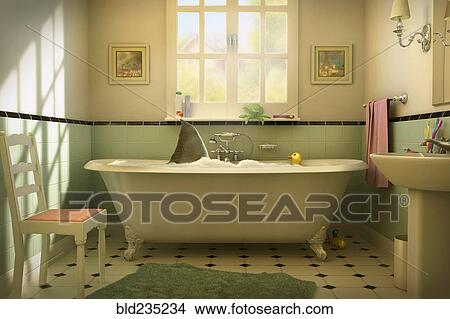 Fin of shark swimming in bathtub View Large Photo Image Picture - Fin of shark swimming in bathtub. Fotosearch