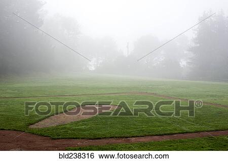 Fog over baseball field View Large Photo Image Stock Photograph - Fog over baseball field. Fotosearch