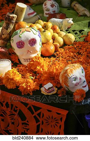 Fresh fruit and flowers for Day of the Dead View Large Photo Image Picture - Fresh fruit and flowers for Day of the Dead. Fotosearch