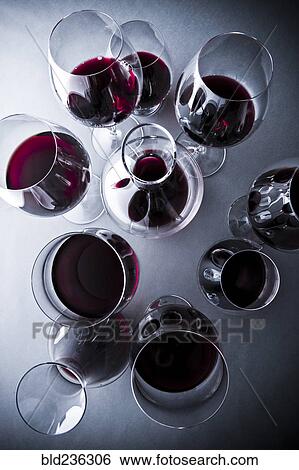 Stock Photograph - Glasses of red wine. Fotosearch