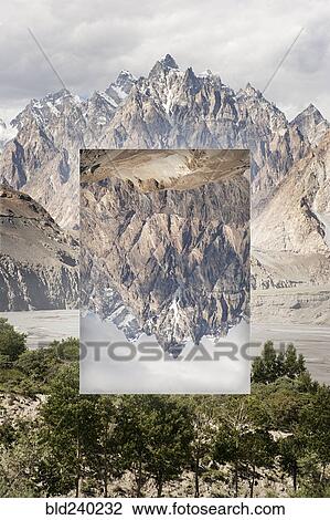 "Glitch effect of mountains near river, Hunza, Northern Areas, Pakistan" View Large Photo Image Stock Image - "Glitch effect of mountains near river, Hunza, Northern Areas, Pakistan". Fotosearch