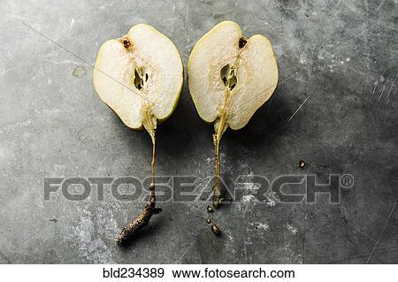 Stock Photo - Halves of split pear. Fotosearch