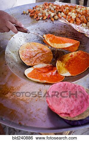 Hand flipping fresh tortillas in pan View Large Photo Image Stock Photograph - Hand flipping fresh tortillas in pan. Fotosearch
