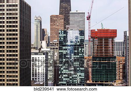 "Highrise architecture in Chicago, Illinois, United States" View Large Photo Image Stock Image - "Highrise architecture in Chicago, Illinois, United States". Fotosearch