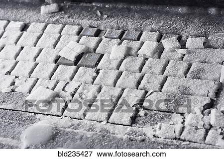 Stock Photo - Ice on frozen laptop keyboard. Fotosearch