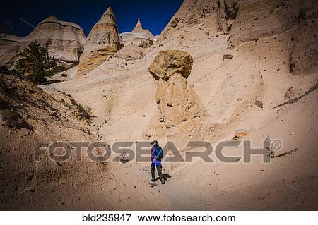 Japanese woman hiking in desert canyon View Large Photo Image Stock Photo - Japanese woman hiking in desert canyon. Fotosearch