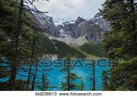 Stock Image - Lake at mountain. Fotosearch