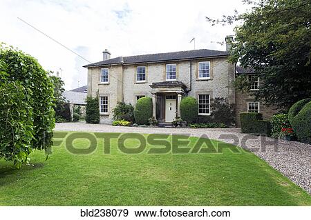 Stock Photo - Large front yard of house. Fotosearch