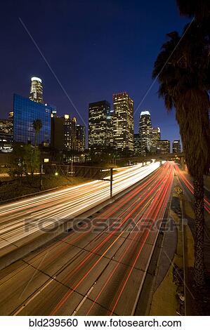 Lights on urban highway at night View Large Photo Image Stock Image - Lights on urban highway at night. Fotosearch