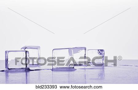Stock Image - Melting ice cubes. Fotosearch