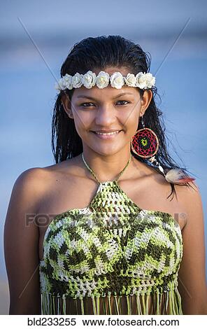 Mixed Race woman with wet hair wearing flower headband View Large Photo Image Stock Photography - Mixed Race woman with wet hair wearing flower headband. Fotosearch