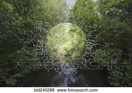Nature sphere hovering over river in forest View Large Photo Image Stock Photo - Nature sphere hovering over river in forest. Fotosearch