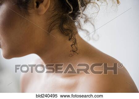 Neck and bare shoulders of Mixed Race woman View Large Photo Image Stock Photography - Neck and bare shoulders of Mixed Race woman. Fotosearch