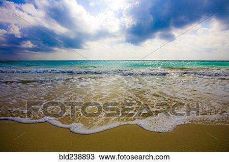 Ocean waves on beach View Large Photo Image Stock Image - Ocean waves on beach. Fotosearch
