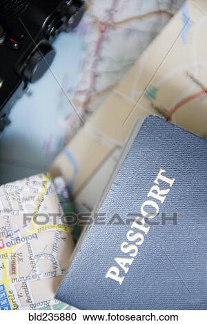 "Passport, maps and camera" View Large Photo Image Stock Image - "Passport, maps and camera". Fotosearch