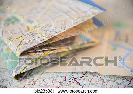 Pile of folded maps View Large Photo Image Stock Image - Pile of folded maps. Fotosearch