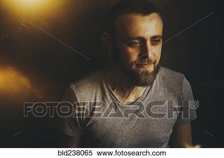 Portrait of Caucasian man with beard View Large Photo Image Stock Photography - Portrait of Caucasian man with beard. Fotosearch