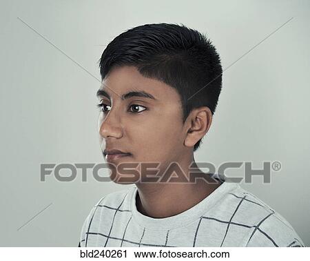 Stock Image - Portrait of Fiji Indian boy. Fotosearch