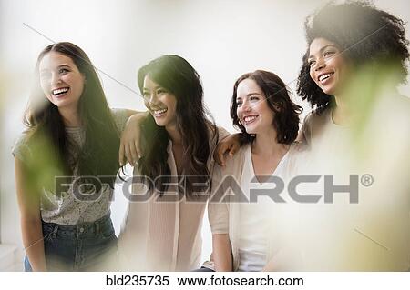 Portrait of laughing women View Large Photo Image Stock Photography - Portrait of laughing women. Fotosearch