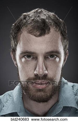 Portrait of serious man with beard View Large Photo Image Stock Image - Portrait of serious man with beard. Fotosearch