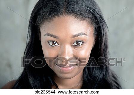 Picture - Portrait of smiling Black woman. Fotosearch
