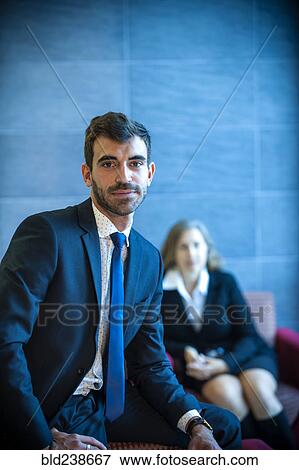 Stock Photo - Portrait of smiling businessman. Fotosearch