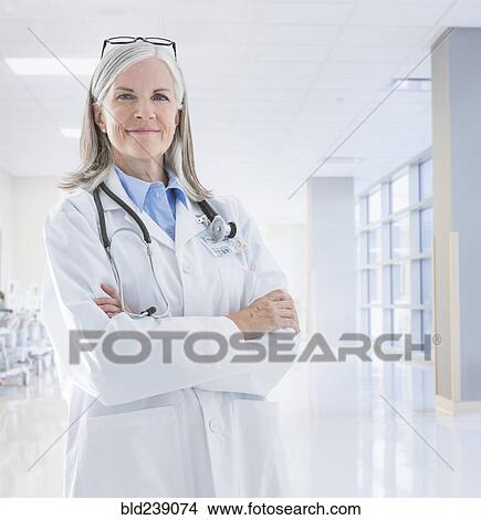Picture - Portrait of smiling Caucasian doctor. Fotosearch