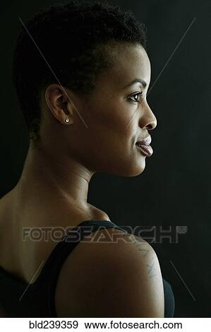 Profile of Black woman View Large Photo Image Stock Photo - Profile of Black woman. Fotosearch