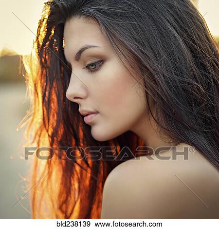 Profile of Caucasian woman View Large Photo Image Stock Photo - Profile of Caucasian woman. Fotosearch