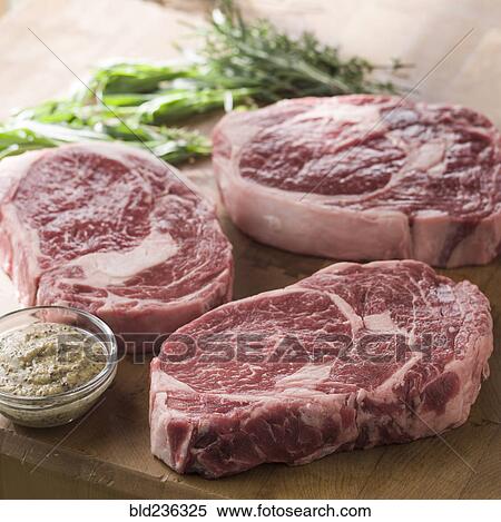 Raw ribeye steaks View Large Photo Image Stock Photography - Raw ribeye steaks. Fotosearch