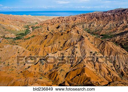 Stock Photo - Rocky landscape near ocean. Fotosearch
