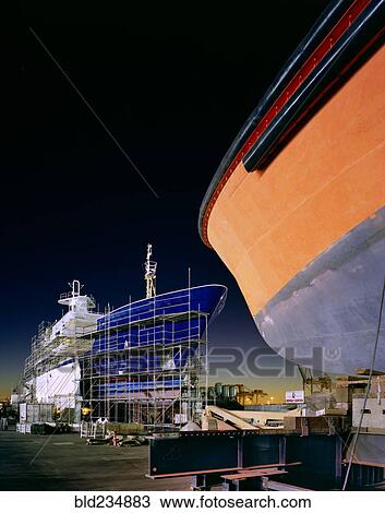 Scaffolding on ship in shipyard View Large Photo Image Stock Image - Scaffolding on ship in shipyard. Fotosearch