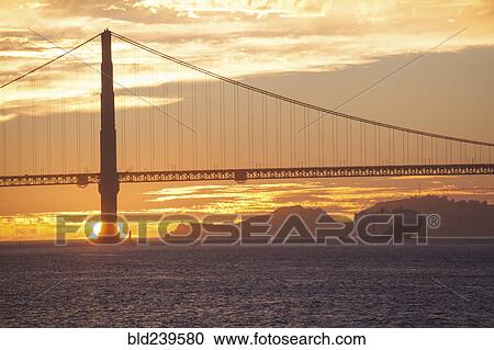 Silhouette of bridge over water at sunset View Large Photo Image Stock Image - Silhouette of bridge over water at sunset. Fotosearch