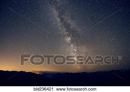 Stars in sky at night View Large Photo Image Stock Image - Stars in sky at night. Fotosearch