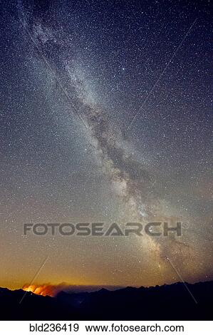 Stock Photo - Stars in sky at night. Fotosearch