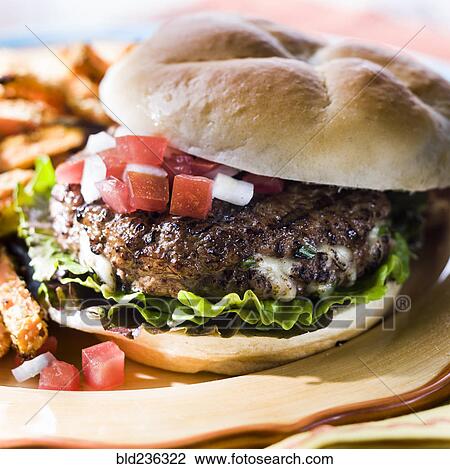 Stuffed mozzarella cheeseburger View Large Photo Image Stock Image - Stuffed mozzarella cheeseburger. Fotosearch