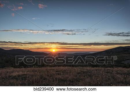 Sunset on mountain landscape View Large Photo Image Stock Image - Sunset on mountain landscape. Fotosearch