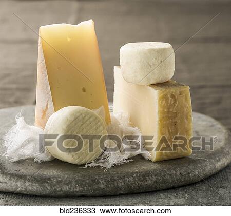 Wedges of cheese and cheesecloth View Large Photo Image Stock Image - Wedges of cheese and cheesecloth. Fotosearch