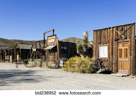 Wooden buildings in abandoned town View Large Photo Image Stock Image - Wooden buildings in abandoned town. Fotosearch