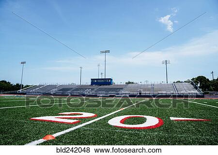 Stock Photo - 20-yard line on football field. Fotosearch