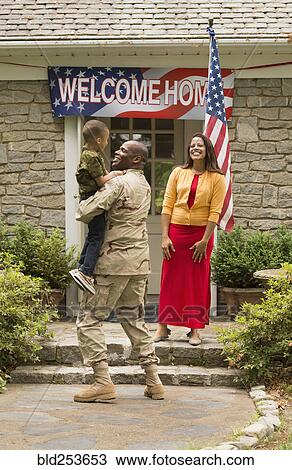African American boy greeting returning soldier father View Large Photo Image Stock Image - African American boy greeting returning soldier father. Fotosearch
