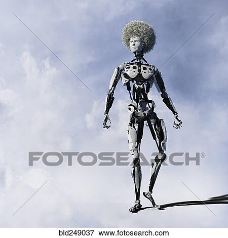 Angry cyborg man with afro View Large Photo Image Stock Photo - Angry cyborg man with afro. Fotosearch