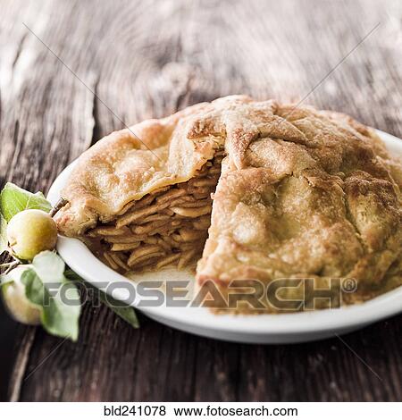 Apple pie missing slice View Large Photo Image Stock Photo - Apple pie missing slice. Fotosearch