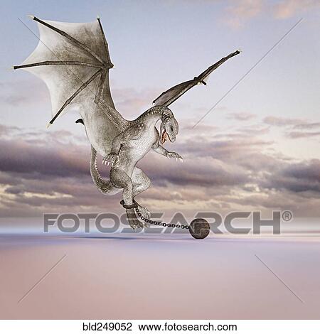 Ball and chain on ankle of dragon View Large Photo Image Stock Image - Ball and chain on ankle of dragon. Fotosearch