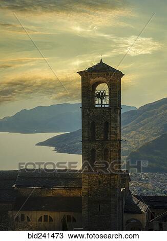 Bell tower at sunset, Gravedona, Lake Como, Italy View Large Photo Image Stock Image - Bell tower at sunset, Gravedona, Lake Como, Italy. Fotosearch