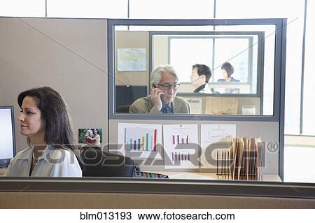 Business people working in cubicles View Large Photo Image Stock Image - Business people working in cubicles. Fotosearch